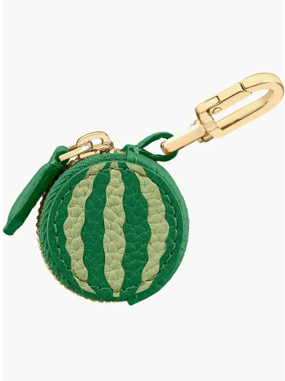 MAISON SABRE SABRÉMOJI Leather Watermelon Fruit Charm Round Keychain - Picture 3 of 5